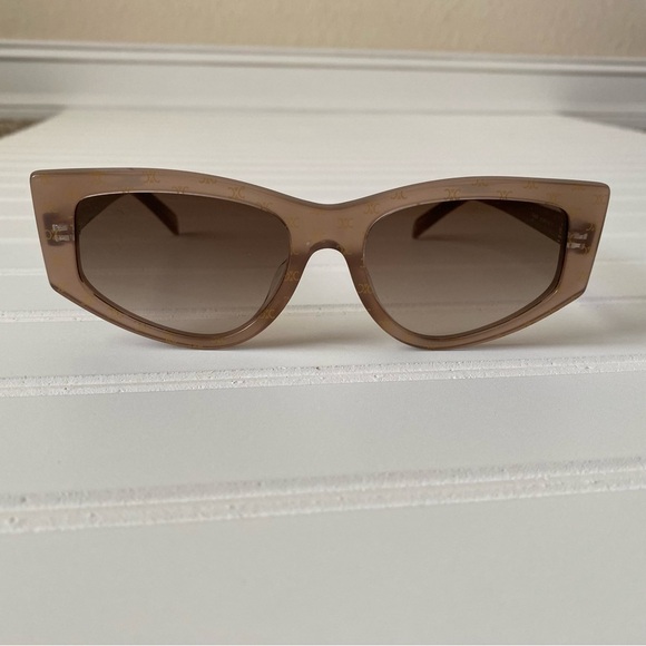 Celine | Women\'s Thin Story Butterfly Acetate Sunglasses Light Brown main image 4